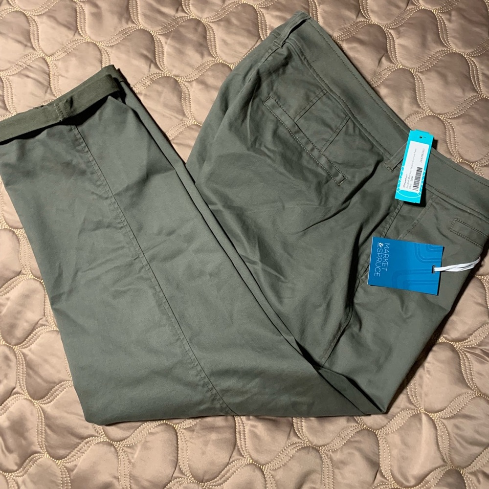 Mark and Spruce olive pant. Rolled Hem